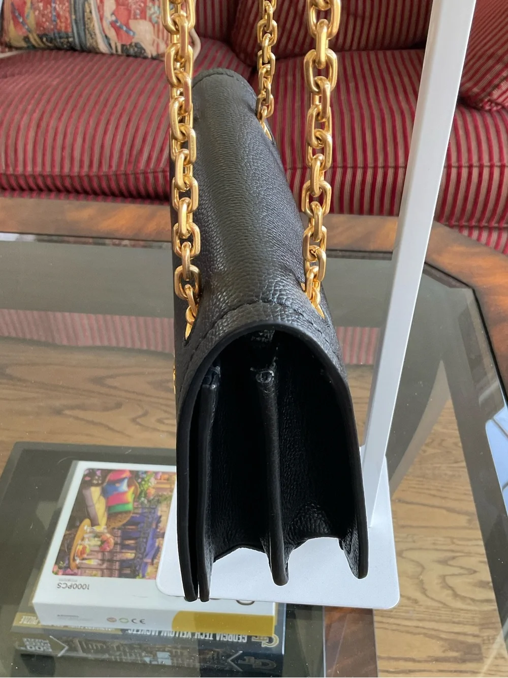 Tory Burch Carson convertible black leather with gold hardware
